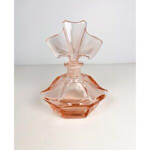 Vintage rose pink glass perfume bottle